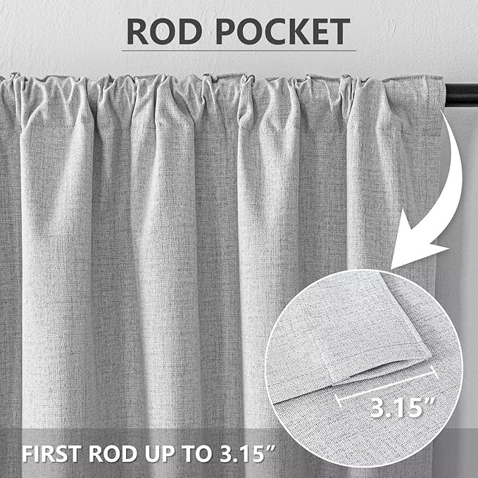 IGEMAEVE 100% Blackout Curtains 84 Inch Length