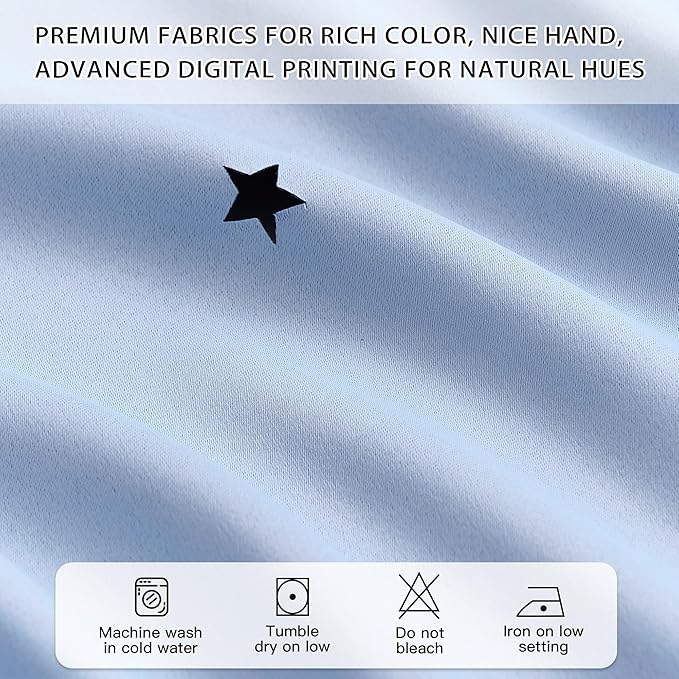 XiDi Light Blue Curtains for Bedroom, Girls Room Blackout Curtains, Kids Room