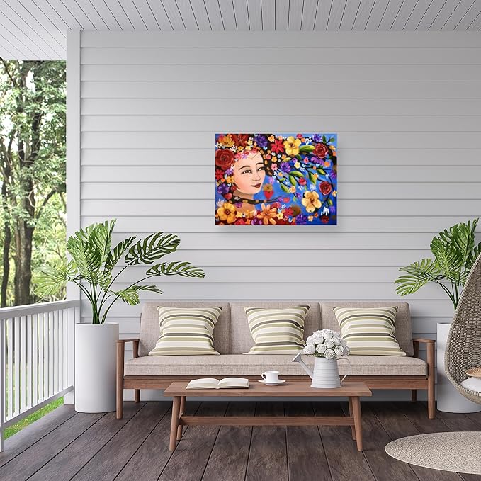 Outdoor Canvas Art - Karrie Evenson 'As the wind blows' Wall Art for Outdoor Spaces, Patios, or Gardens by Trademark Fine Art