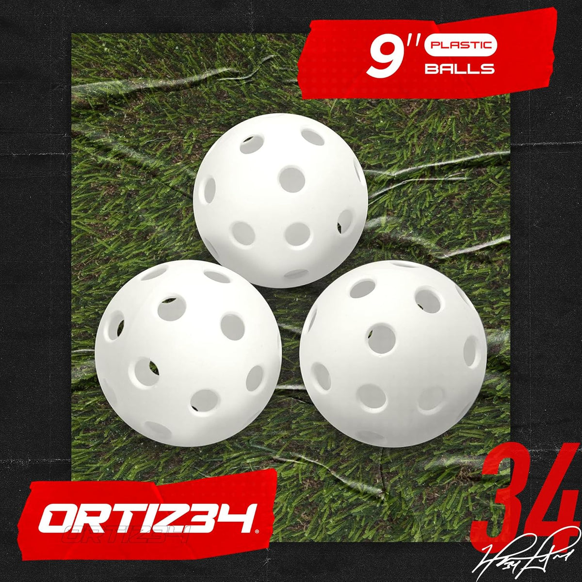 Ortiz34 Baseball Bat & Ball Set - Graffiti Design for Youth & Adults | Perfect for Backyard Fun