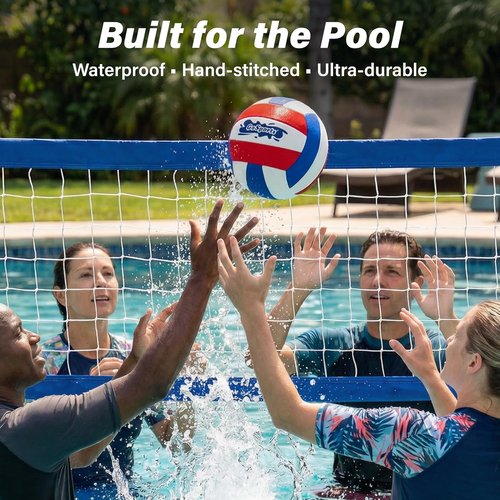 GoSports Pro Neoprene Pool Volleyballs - Waterproof 2-Pack with Ball Pump for Ultimate Fun