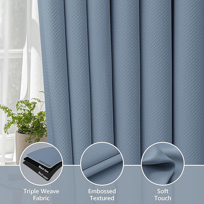 FMFUNCTEX 100% Blackout Curtains