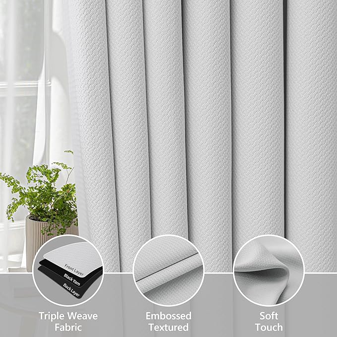 FMFUNCTEX 100% Blackout Curtains