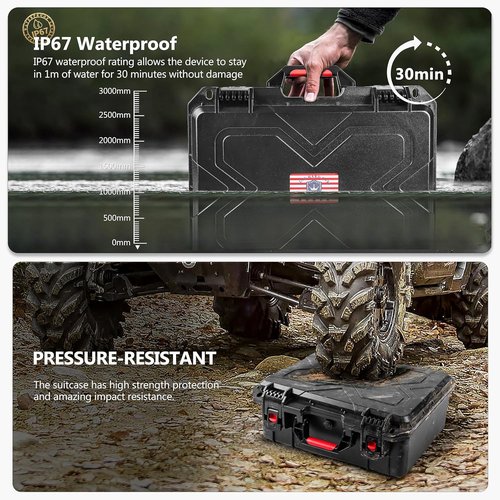 Kinghardcase Gun Cases - Shockproof & Waterproof Handgun Case for 5 Pistols | TSA Approved Travel Case