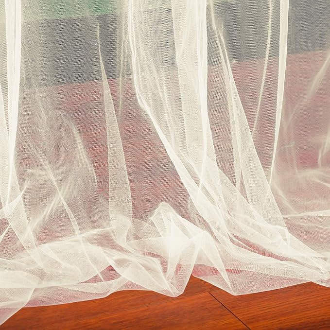 Champagne Tulle Backdrop Curtain for Parties Wedding 10ft×8ft Champagne Sheer Backdrop Curtains for Baby Shower Bridal Shower Reception Birthday Party Photoshoot Decorations 2 Panels 5ft × 8ft
