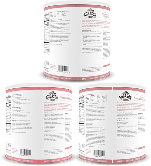 Augason Farms 3-Pack Bakery Food Storage Kit - No. 10 Cans for Long-Term Freshness