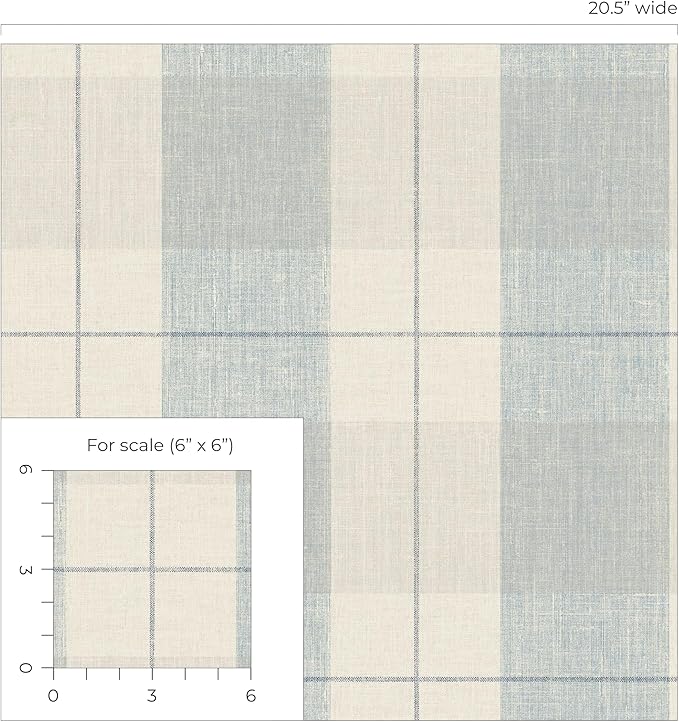 NextWall Lenox Hill Plaid Peel and Stick Wallpaper