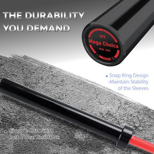 GarveeLife Barbell Bar for Weightlifting - 7FT Heavy Duty (1500LB/700LB), 4FT Short (500LB), 4FT EZ Curl Bar