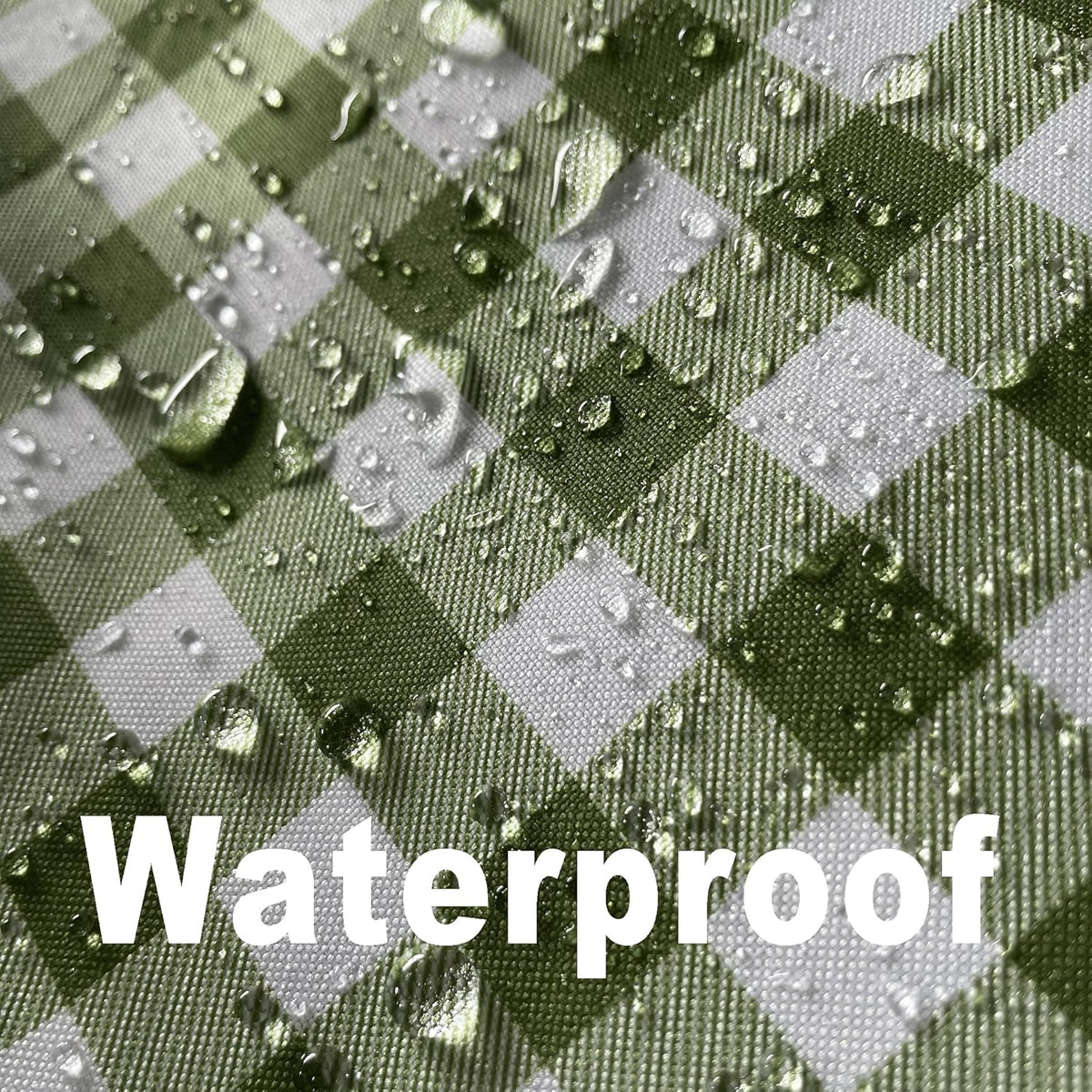 Classic Gingham Plaid Tablecloth Fabric - Rectangular 58x102 Inch Water Resistant Checked Table Cloth for Indoor/Outdoor Use - Table Cover for Kitchen, Picnics, Gardens, and Parties