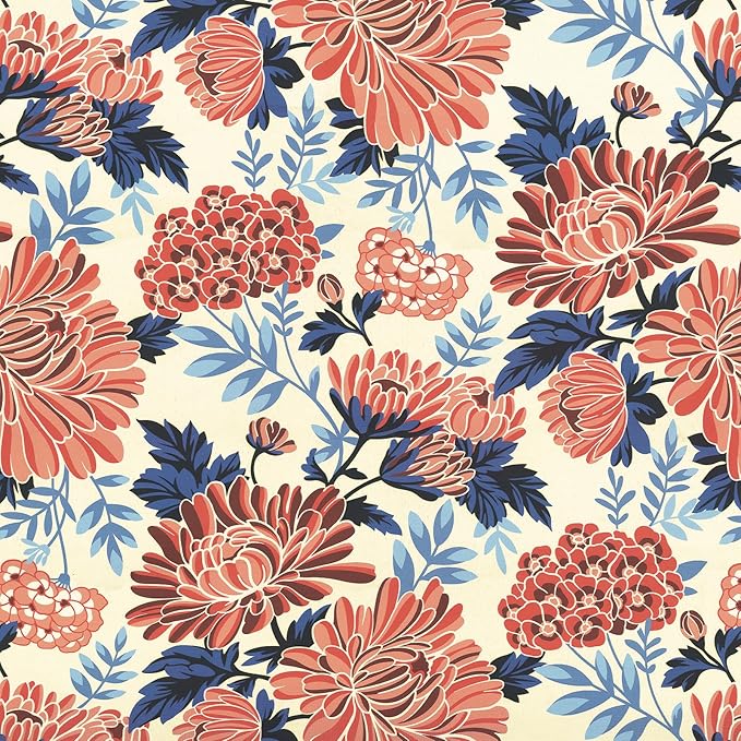 LVTXIII Outdoor Seat Cushions Seasonal Replacement Chair Cushions, Patio Chair Pads with Ties for Dining Chairs and Garden Furniture, Square Back, 19"x19"x2", 4 Pack, Red Chrysanthemum