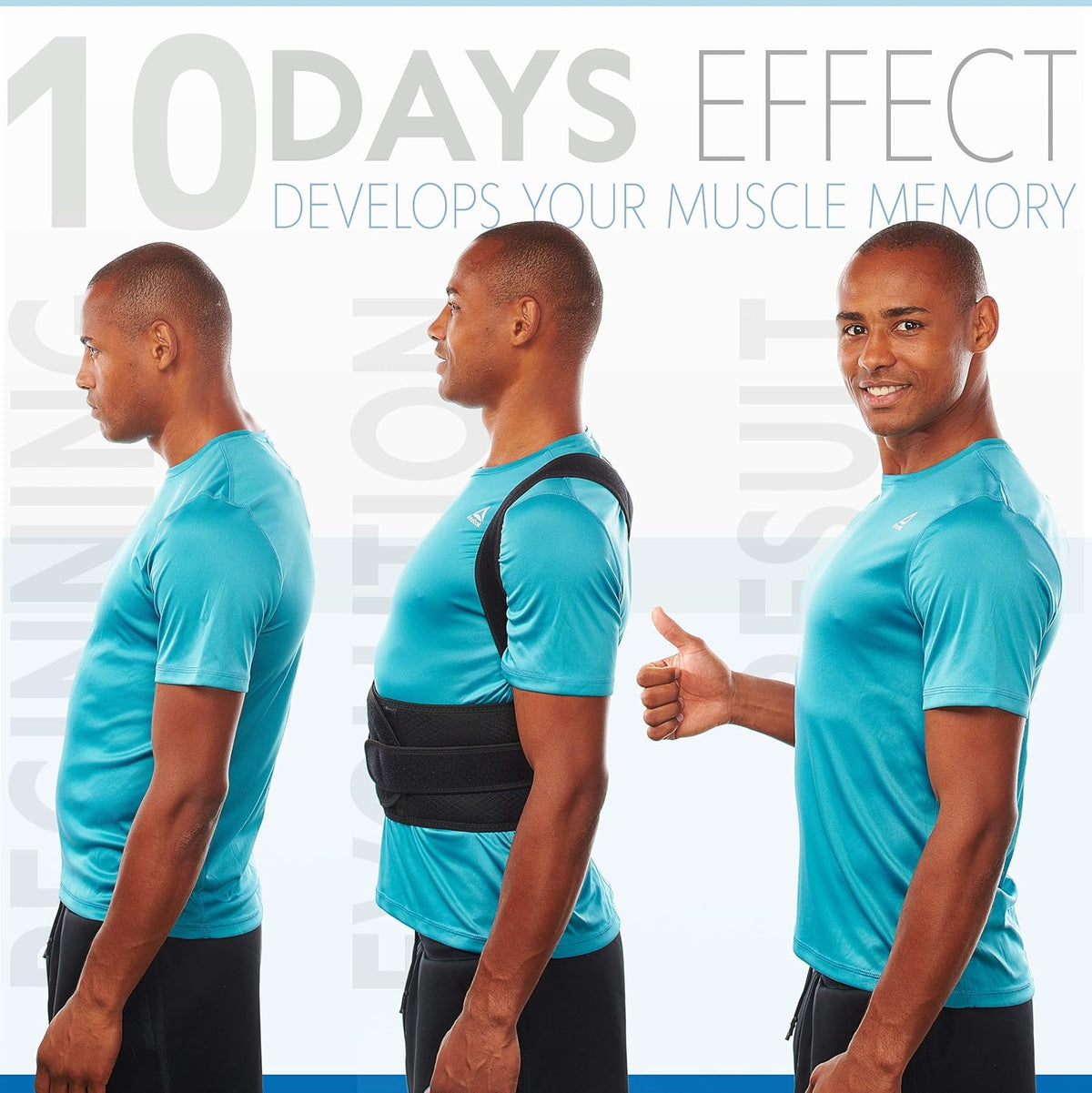Selbite Posture Corrector - Adjustable Back Brace for Pain Relief & Support | Unisex, Large Size