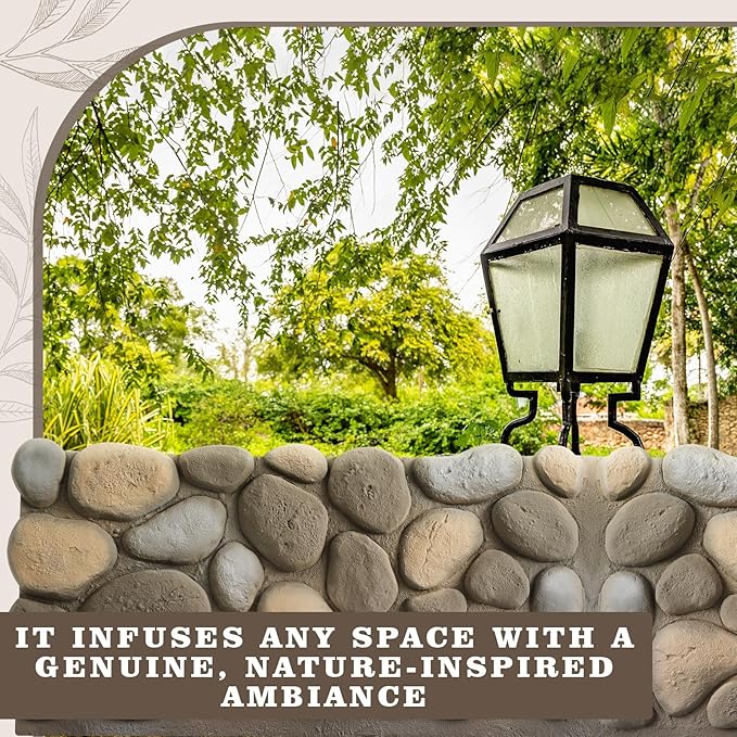 1 Pack PU Faux Stone Panel 47"w x 23.23"h x 2"d Stone Veneer