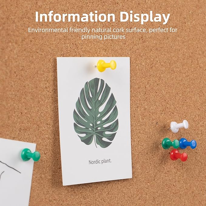 Extra Large Cork Bulletin Board 96" X 48", Wall Mounted Notice Pin Board
