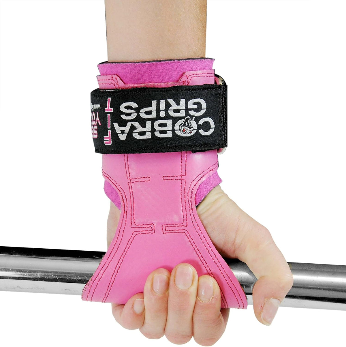 Women's Cobra Grips - FIT Pink Rubber Workout Gloves for Enhanced Grip