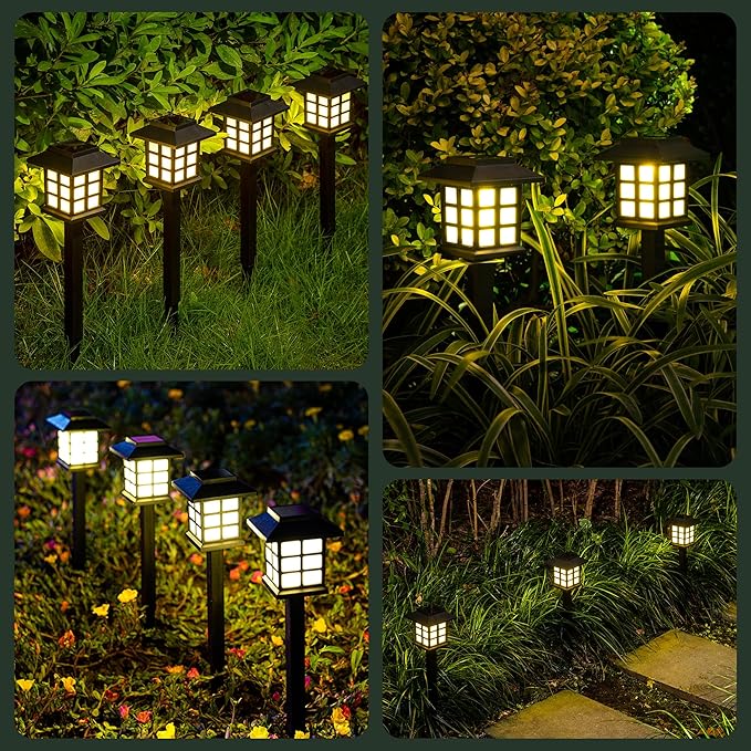 SOLPEX 16 Pack Solar Outdoor Lights, Path Lights, Walkway Lights Outdoor, Solar Garden Lights, Pathway Lights Waterproof for Garden, Yard, Landscape (Warm White)
