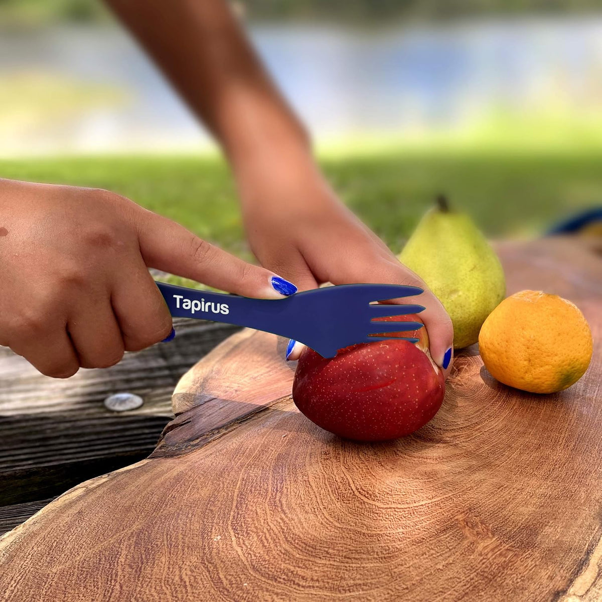 Tapirus 4-Piece Spork Set - 7-Inch Durable BPA-Free Utensils for Camping & Outdoor Use