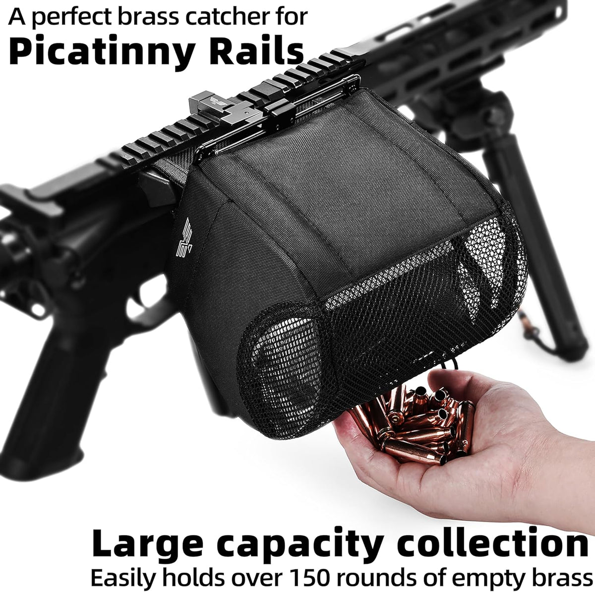 Visiofire Brass Catcher - Spring-Loaded Shell Catcher with 304SS Mesh & Zippered Bottom | Heat-Resistant Design
