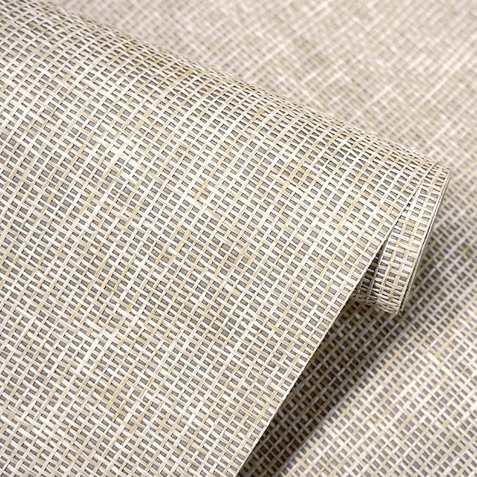 Ansehan Wallcovering W030105 Envy Collection 36" W x 8 Yard L, Natural Paper