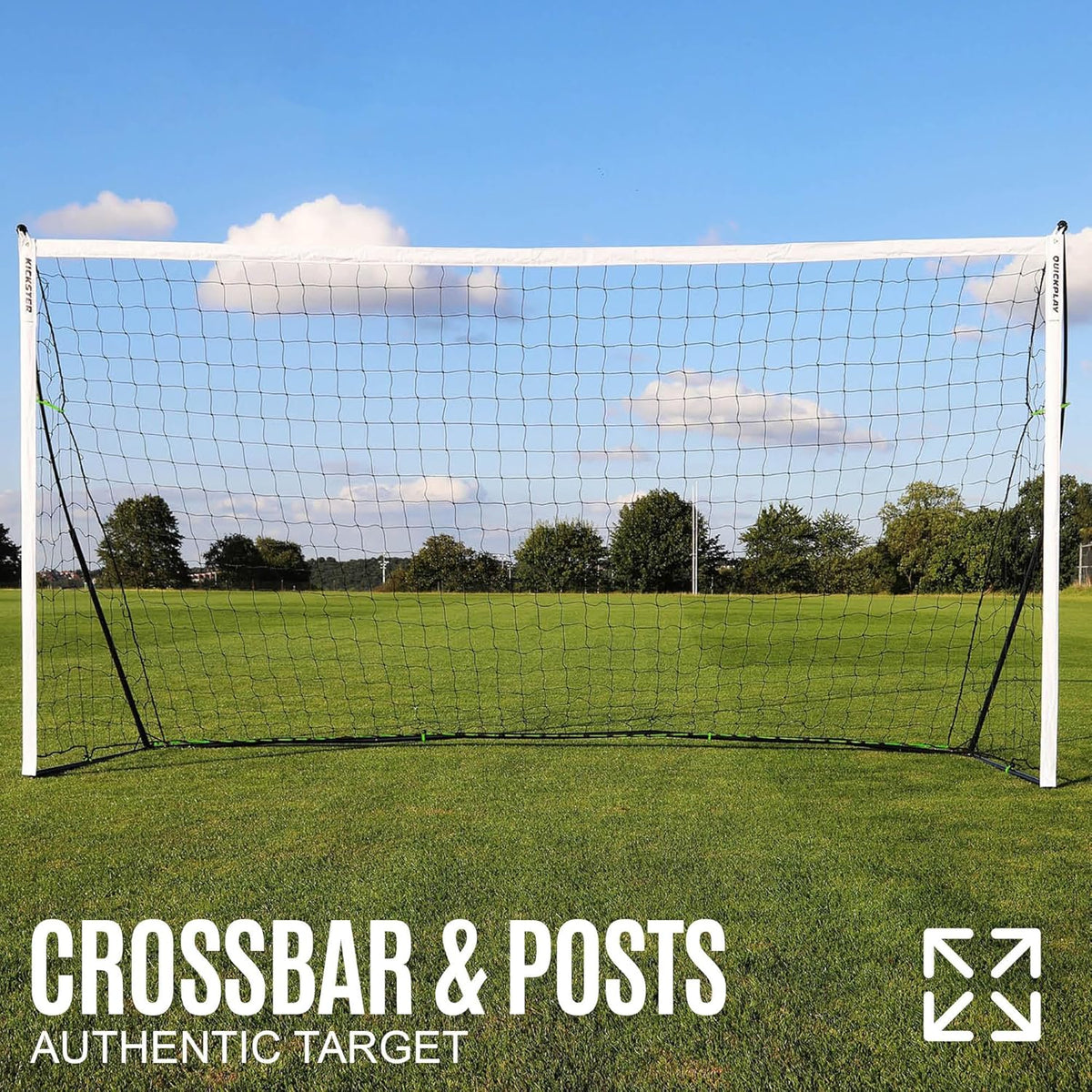 QUICKPLAY Kickster Soccer Goal - Ultra Portable Backyard Net | Quick Setup | Includes Carry Bag | 7 Sizes Available