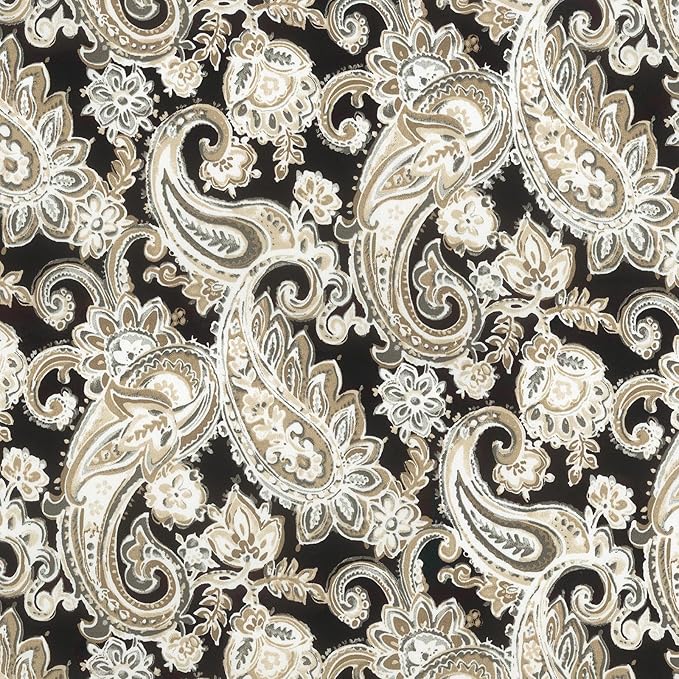 LVTXIII Outdoor Chair Cushions, Fade-Resistant Patio Furniture Cushions Outdoor Chair Pads with Ties for Dining Chairs and Garden Furniture Use, 18.5"x16"x2" 2 Pack, Paisley Black