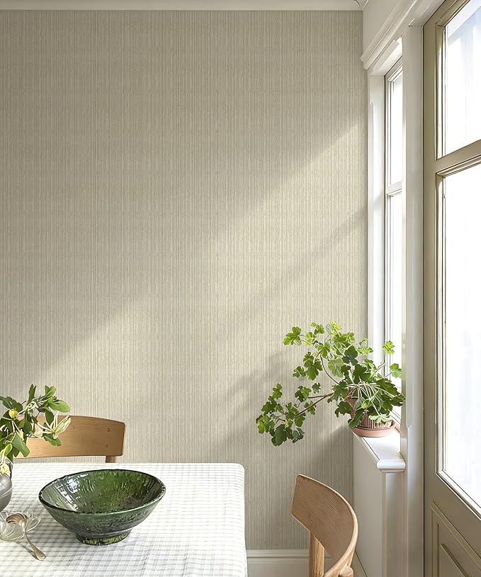 MelunMer Grasscloth Peel and Stick Wallpaper 17.3"x393", Contact Paper