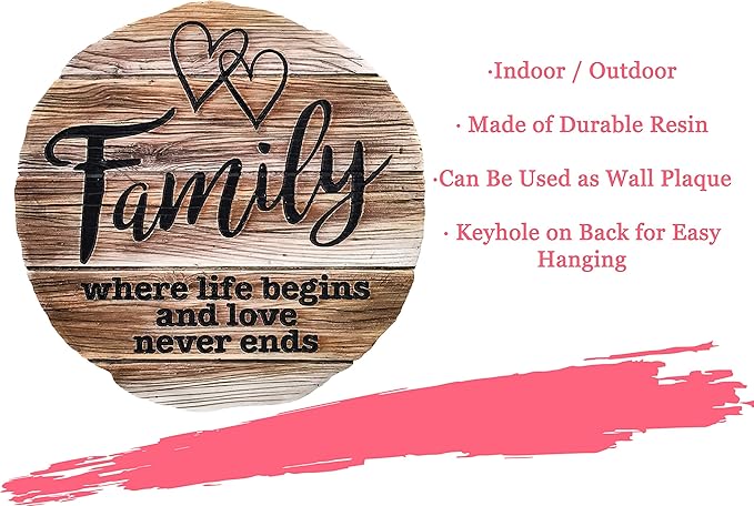 Spoontiques - Garden Décor - Family Stepping Stone - Decorative Stone for Garden