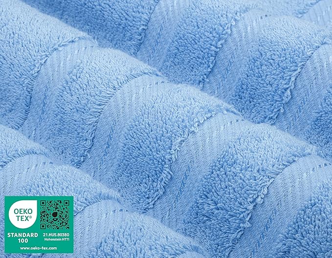American Soft Linen 35x70 Jumbo Large Bath Towels, 600 GSM 100% Cotton Turkish Bath Sheet, Oversized Luxury Bath Towels for Bathroom Beach and Pool, Sky Blue