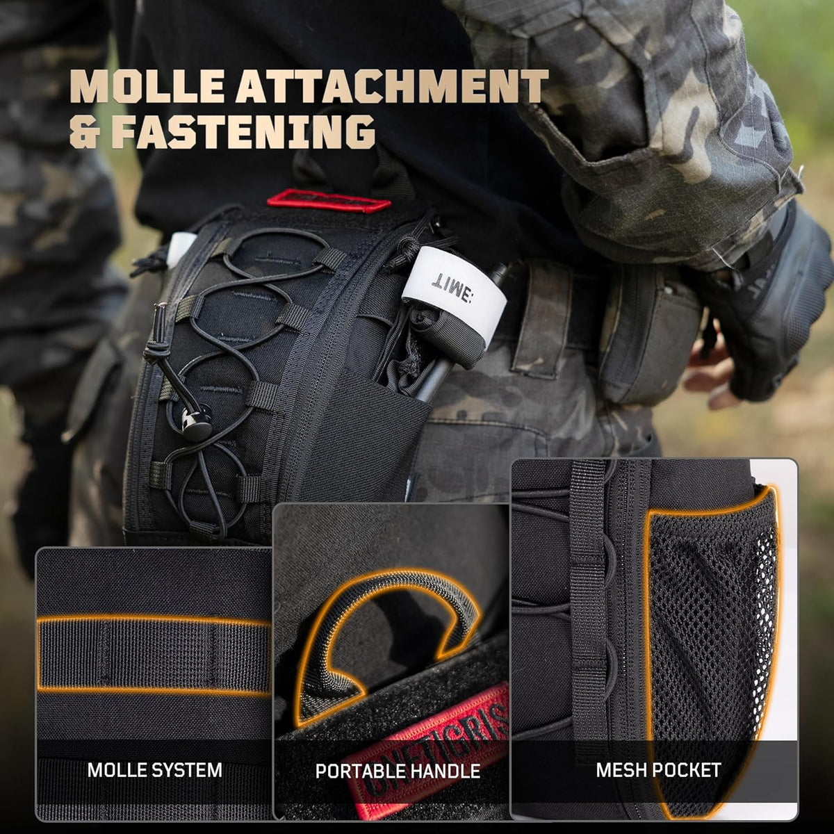 OneTigris IFAK Pouch - Large IFAK Molle Pouch Empty First Aid Bags Only Medical Trauma Kit Bag EMT Pouch MED Waist Bag for Outdoor