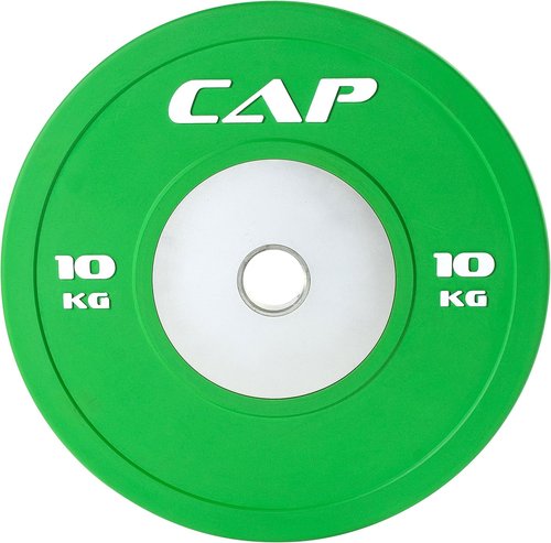25 lb CAP Barbell Olympic Rubber Bumper Plate with Steel Hub - Green Single