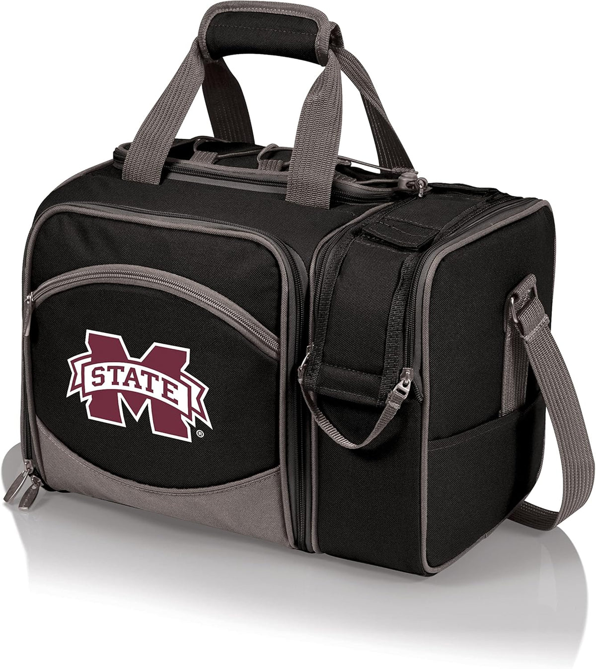 NCAA Malibu Cooler Picnic Basket - Insulated Tote with Complete Picnic Set
