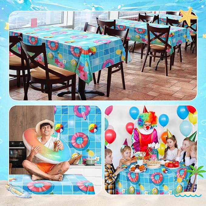 Kochorie 100 Ft x 54 Inch Swimming Pool Plastic Tablecloth Roll Pool Party