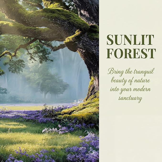 Ardemy Giant Tree Forest Canvas Wall Art 40"x20" Picture – Sunlit Landscape