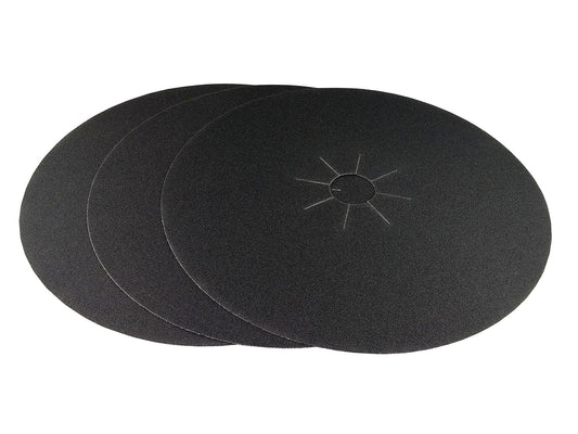 STARCKE Premium 16" x 2" Silicon Carbide Slotted Edger Floor Sanding Discs | for Glass, Metal, Concrete, Composites, and Wood (10 Pack, 60 Grit)