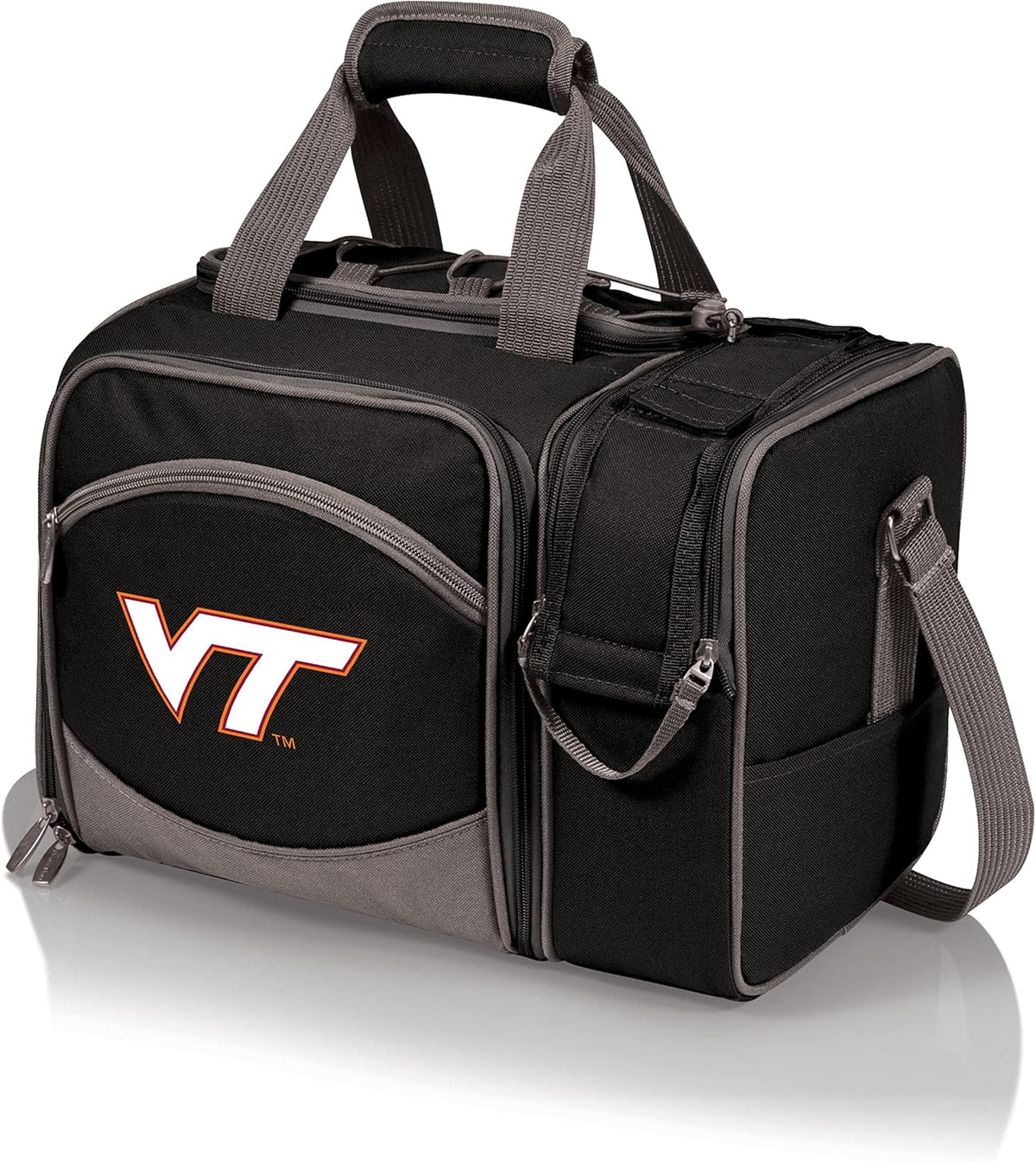 NCAA Malibu Cooler Picnic Basket - Insulated Tote with Complete Picnic Set