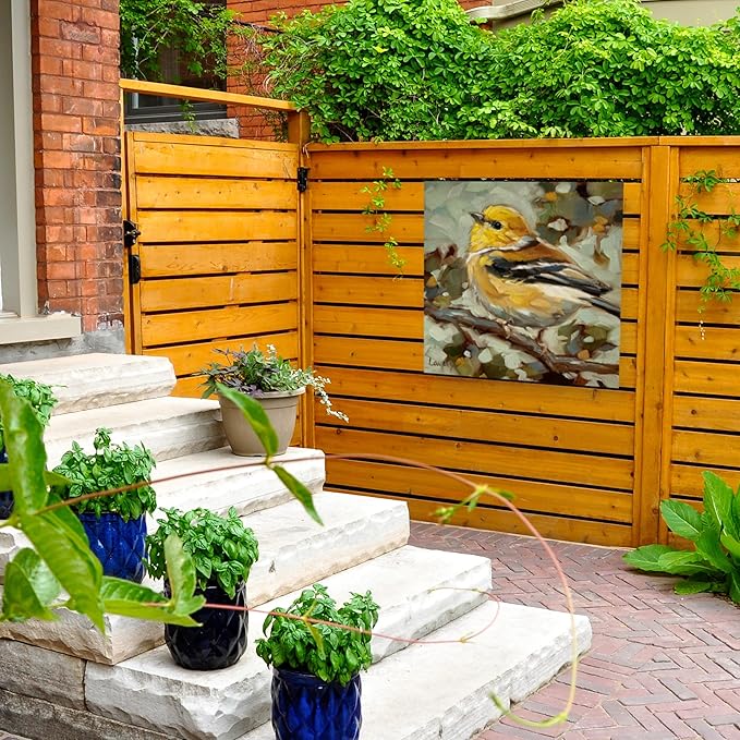 Outdoor Canvas Art - Andrea Lavery 'Goldie' Wall Art for Outdoor Spaces, Patios, or Gardens by Trademark Fine Art