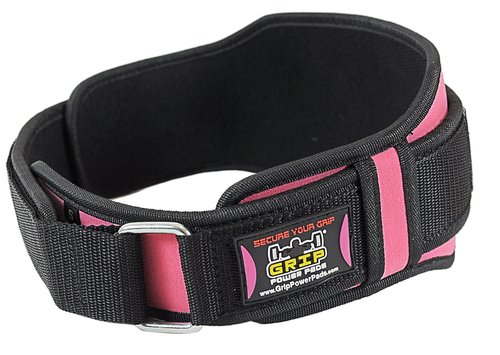 Grip Power Pads Women's Weight Lifting Belt Gym, Fitness, Bodybuilding Squats, Lunges, Deadlift, Powerlifting Weightlifting Pink, Purple (Pink, Medium)