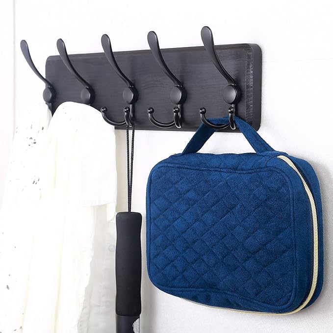SKOLOO Rustic Wall Mounted Coat Rack: 16" Stud Spacing, Pine Real Wood Plank