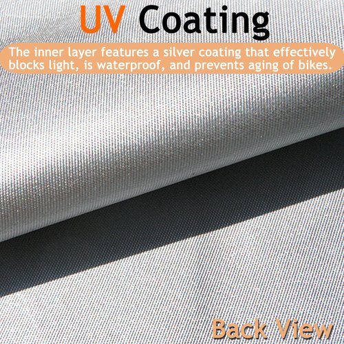 Amazing Fair Bike Cover - Fits 1, 2 Bikes, Durable Nylon Fabric, UV Resistant & Dustproof, Outdoor Storage
