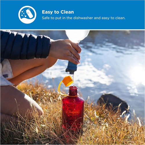 Nalgene 32 oz Narrow Mouth Water Bottle - BPA-Free, Durable & Leak-Proof | Lightweight for Gym, Office & Travel, Periwinkle