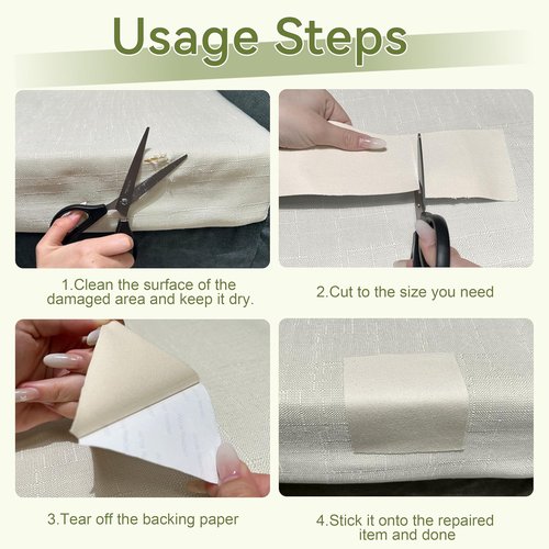 Besezx Canvas Repair Tape - Waterproof Self-Adhesive Fabric Patch for Outdoor Gear | 3x79 Inches (Rice Coffee)