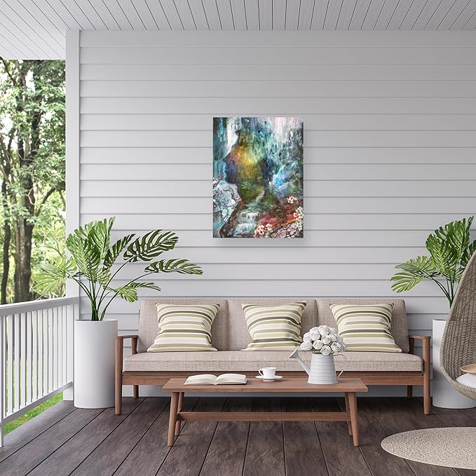 Outdoor Canvas Art - Barrett Biggers 'Forest Flow' Wall Art for Outdoor Spaces, Patios, or Gardens by Trademark Fine Art