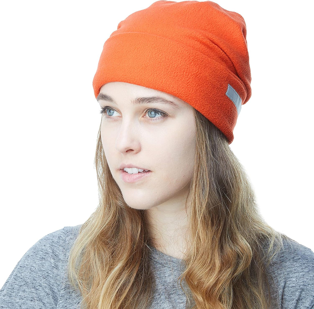 The Hat Depot Fleece Winter Functional Beanie Hat Cold Weather-Reflective Safety for Everyone Performance Stretch