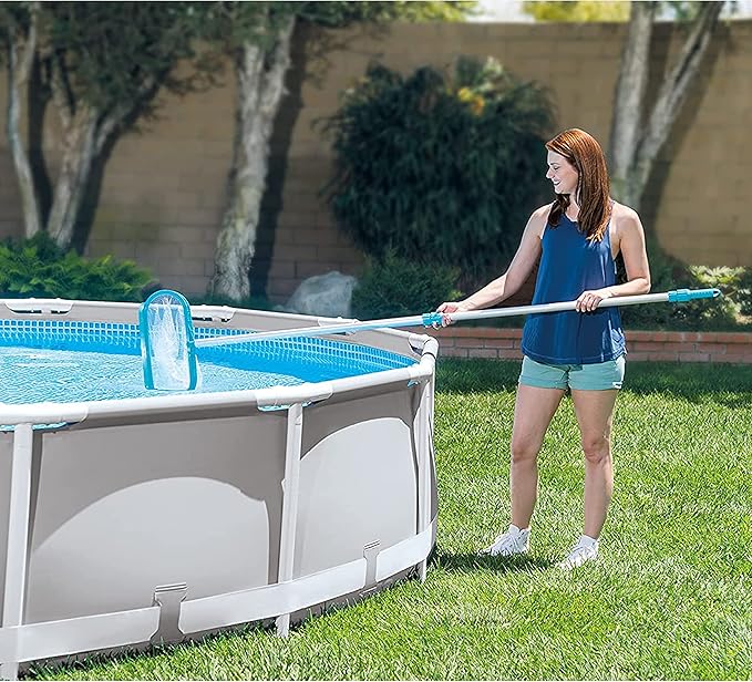 Intex 28003E Deluxe Above Ground Pool Maintenance Kit for Minimum 800 GPH Flow Rates with Vacuum, 110" Pole, Wall Brush and 24' Hose (Color May Vary)