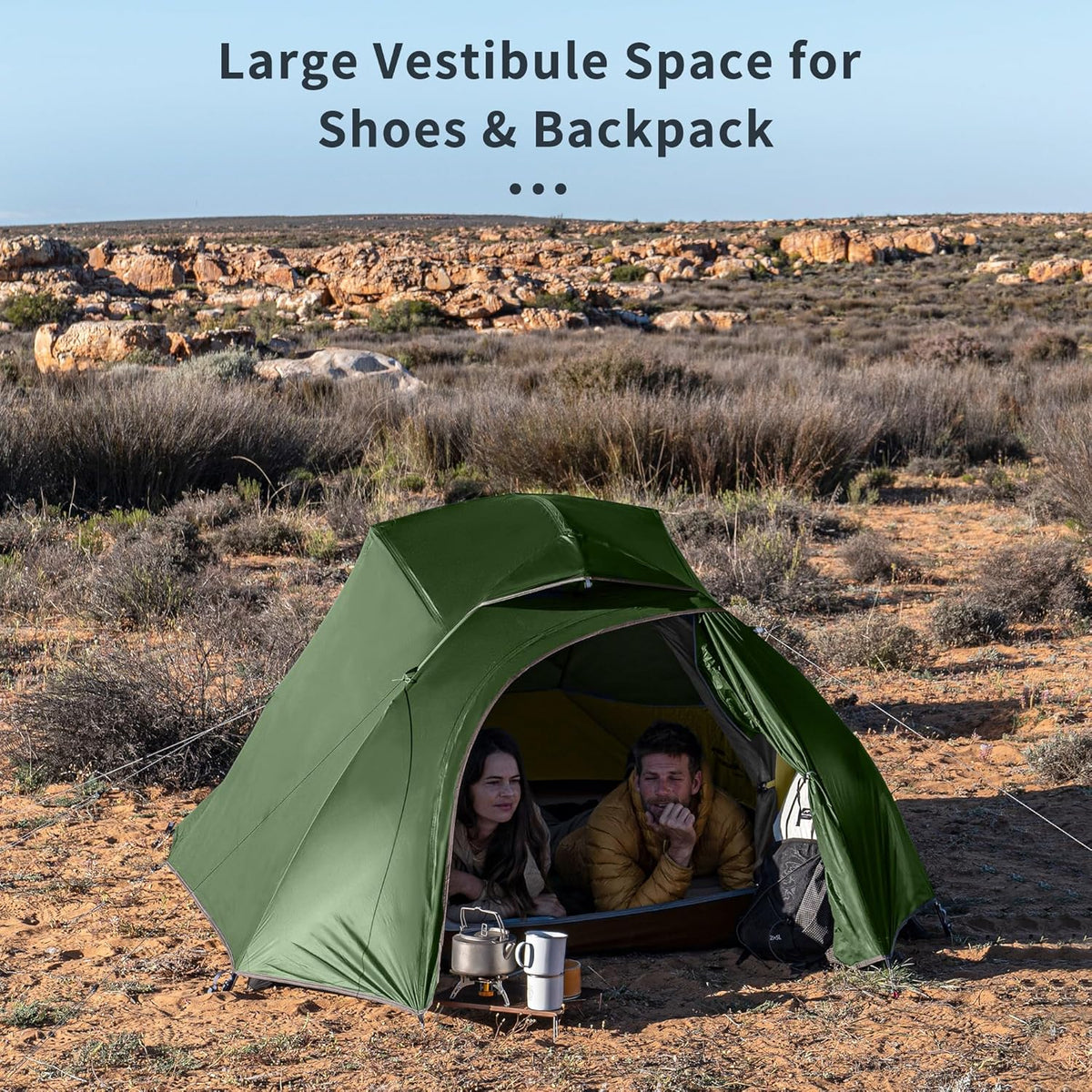 Naturehike Cloud-Up 3 Person Lightweight Backpacking Tent with Footprint - 3 Season Free Standing Dome Camping Hiking Waterproof Backpack Tents