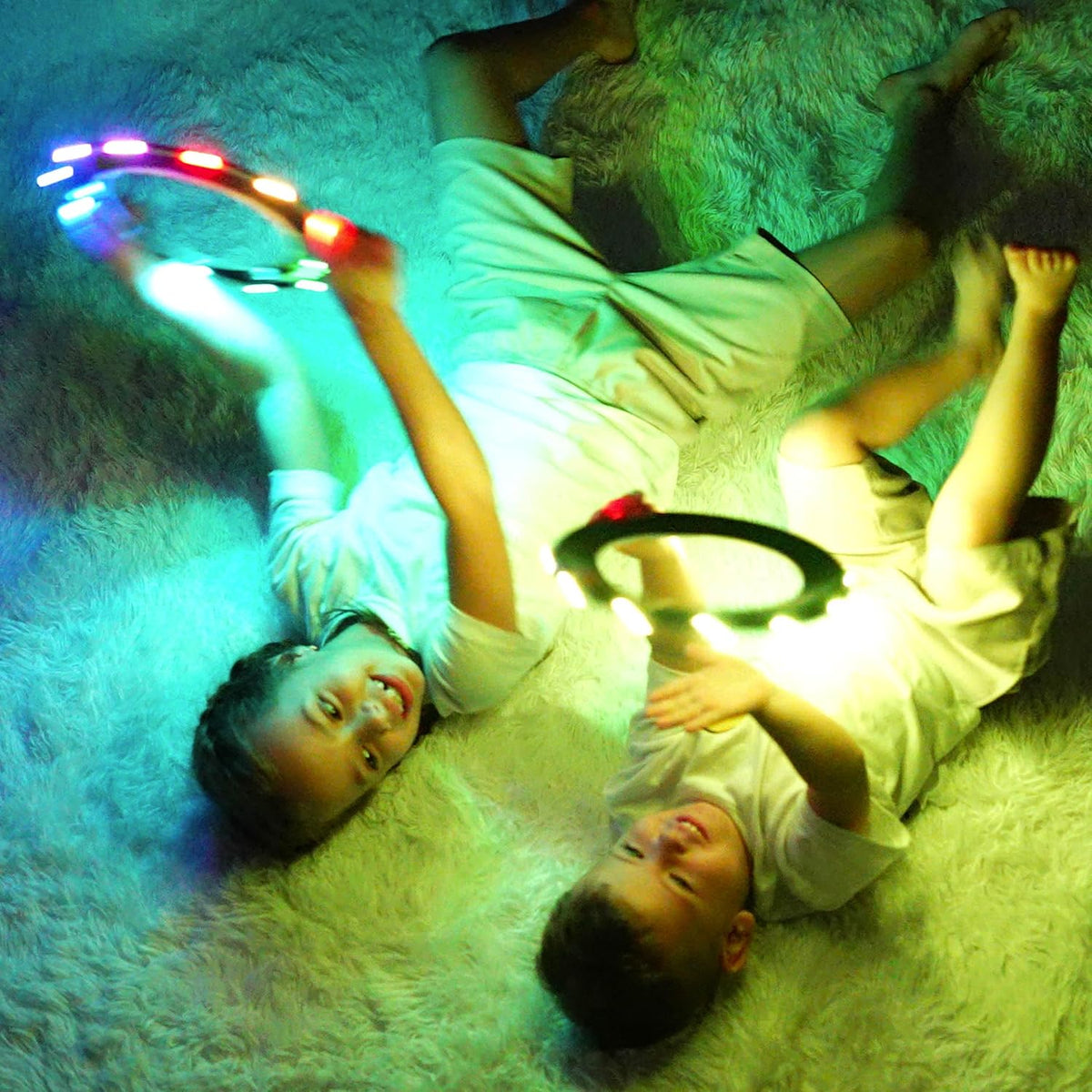 TOSY RGB White Frisbee & Blue Flying Ring Set - Perfect for Outdoor Fun & Games