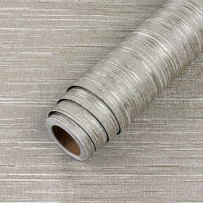 LaCheery 24"x160" Removable Grasscloth Textured Wallpaper Peel and Stick