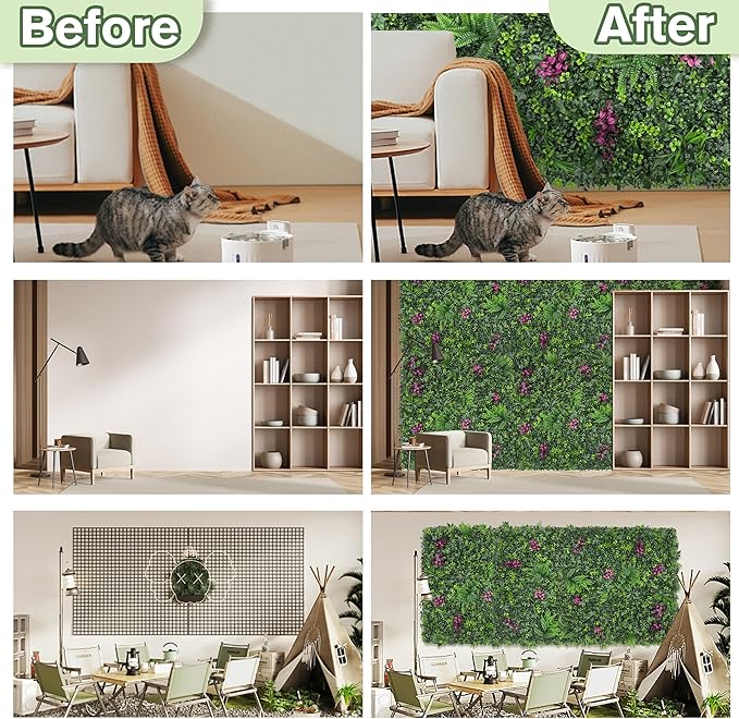 Greenery Grass Wall Boxwood Plant Roll: 60"x128"