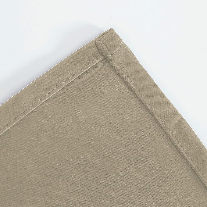 LEMOMO Blackout Curtains 66 x 95 inch/Beige Curtains Set of 2 Panels/Thermal