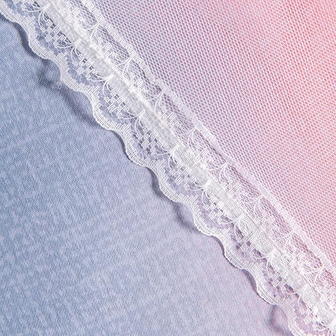 XiDi Curtains for Bedroom Decor, Rainbow GreyPinkPu-52-54