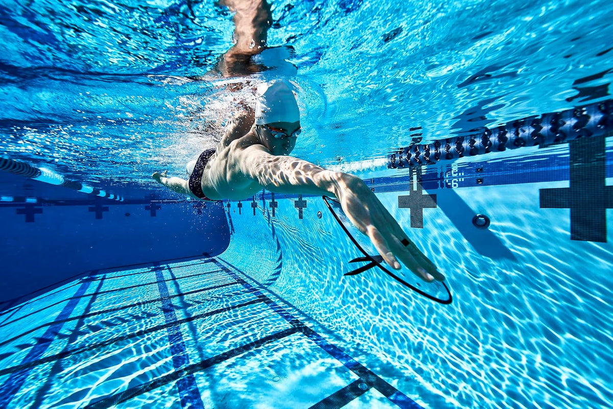 TYR Catalyst Stroke Swim Paddles - Durable Adult Training Fins for Strength & Technique Improvement